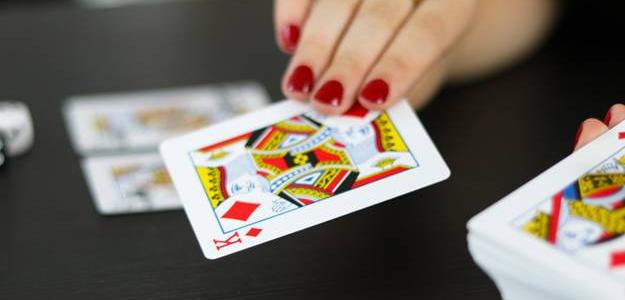 Poker play at table