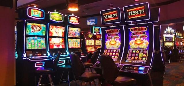 Slot machines in casino