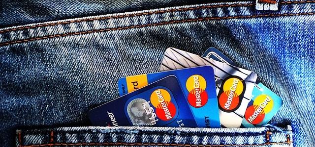 Bank cards in a pocket