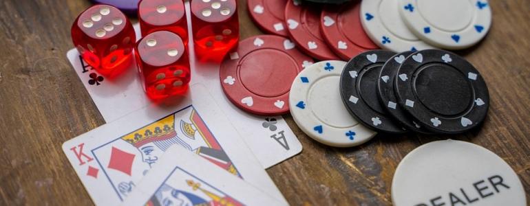 Poker chips and cards