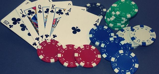 Cards and chips on the table