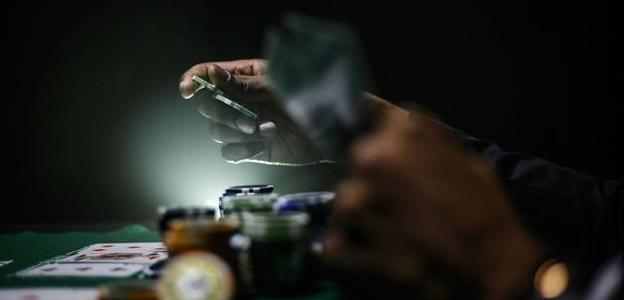 Player at casino table Player at casino table