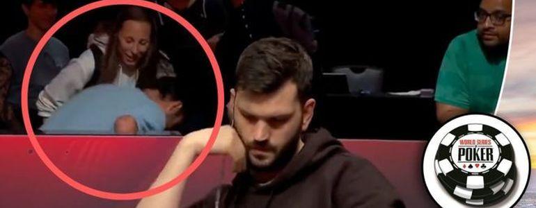 Female Spectator Hits Nut Low to Floor Friend at WSOP Female Spectator Hits Nut Low to Floor Friend at WSOP