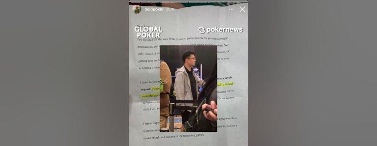 Man Writes Letter to All His Table on Bubble at WSOP!
