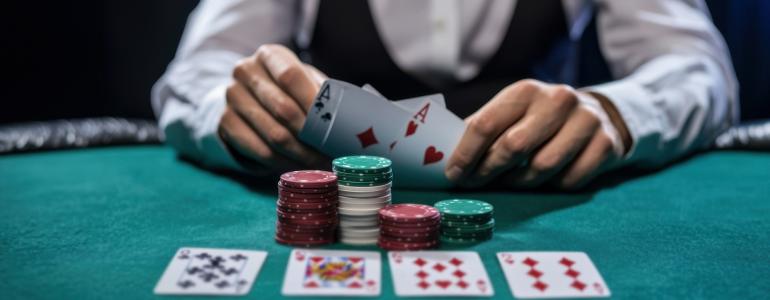 Poker game at table
