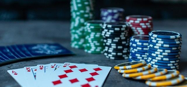 Cards and poker chips