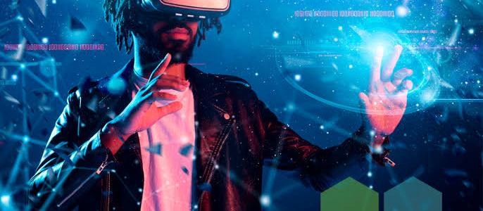 Guy wearing VR googles