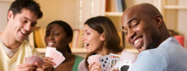 Family playing cards