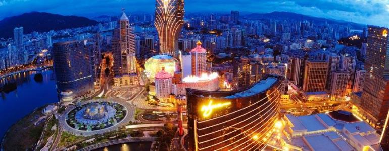 Macau lights scene Macau lights scene