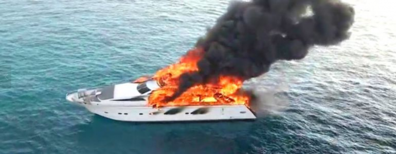 The Lion’s 88ft Luxury Yacht Goes Up in Flames in the Mediterranean