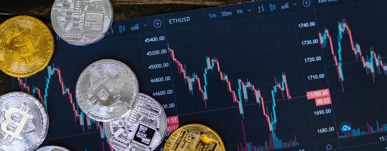 Bitcoins and graph charts