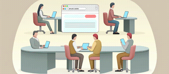 People at laptops mockup